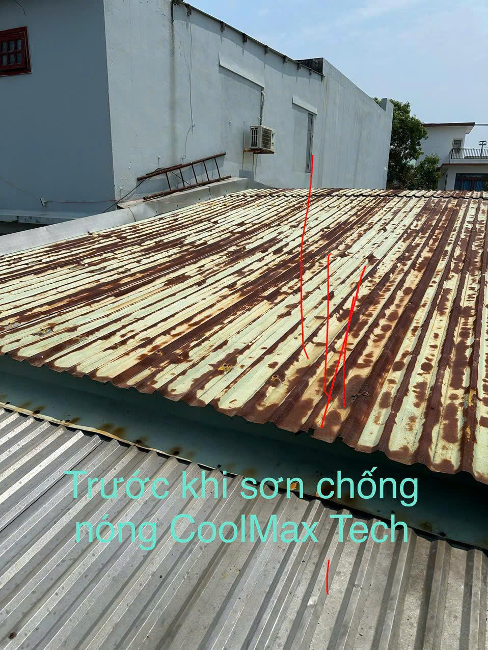 Quy trình thi công sơn chống nóng cho mái tôn rỉ rét